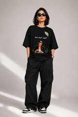 Kon Char Log??” Oversized Graphic T-Shirt