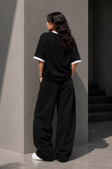 Plain Oversized T-Shirt with Neck & Shoulder Rib for Girls