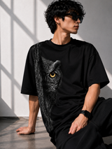 Shadow Owl Oversized T-Shirt for Men