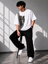 Shadow Owl Oversized T-Shirt for Men