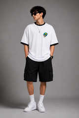 Cool Skull Mood Contrast Oversized Tee