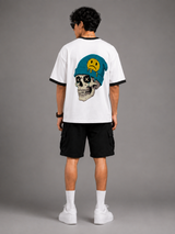 Cool Skull Mood Contrast Oversized Tee
