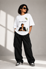 Kon Char Log??” Oversized Graphic T-Shirt