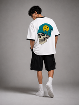 Cool Skull Mood Contrast Oversized Tee