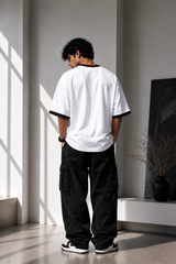 Plain Oversized T-Shirt with Neck & Shoulder Rib for Men