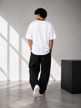 Plain Oversized T-Shirt with Neck Rib for Men