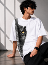 Shadow Owl Oversized T-Shirt for Men