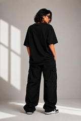 Kon Char Log??” Oversized Graphic T-Shirt