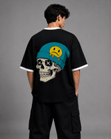 Cool Skull Mood Contrast Oversized Tee