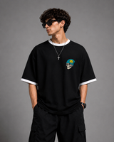Cool Skull Mood Contrast Oversized Tee